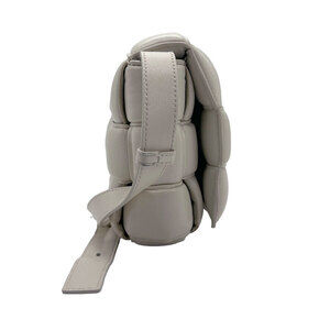 Bottega Veneta White Cassette Leather Padded Shoulder Bag